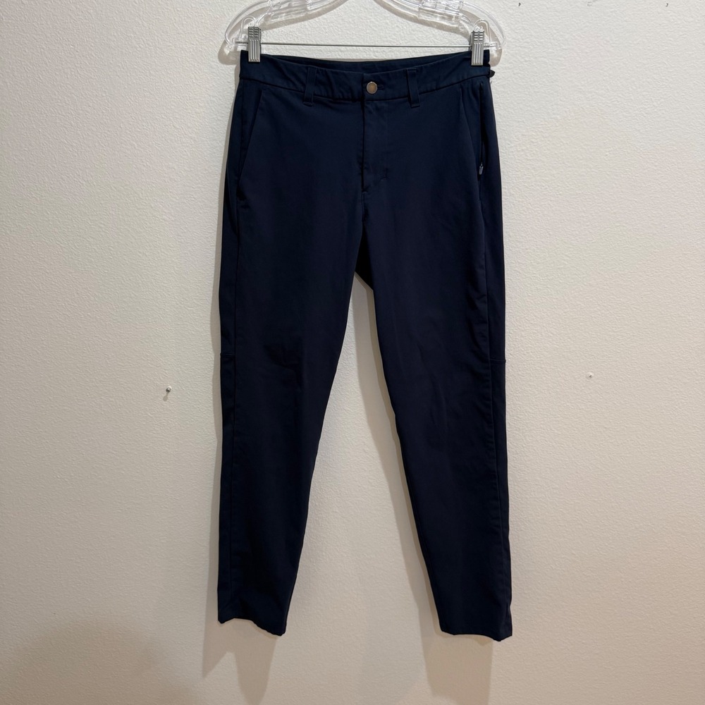 Lululemon Commission Slim Fit Pant Navy Blue Warpstreme Mens 30 LM5975S